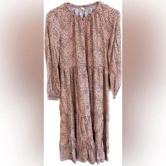 Old Navy | Dresses | Old Navy Leopard Print Ruffled Tiered Dress Size M |  Poshmark